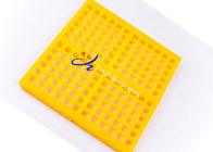 pannelli di vibrazione dello schermo di estrazione mineraria del setaccio a maglie del poliuretano di 300x1000mm nel giallo