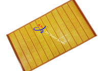 pannelli di vibrazione dello schermo di estrazione mineraria del setaccio a maglie del poliuretano di 300x1000mm nel giallo
